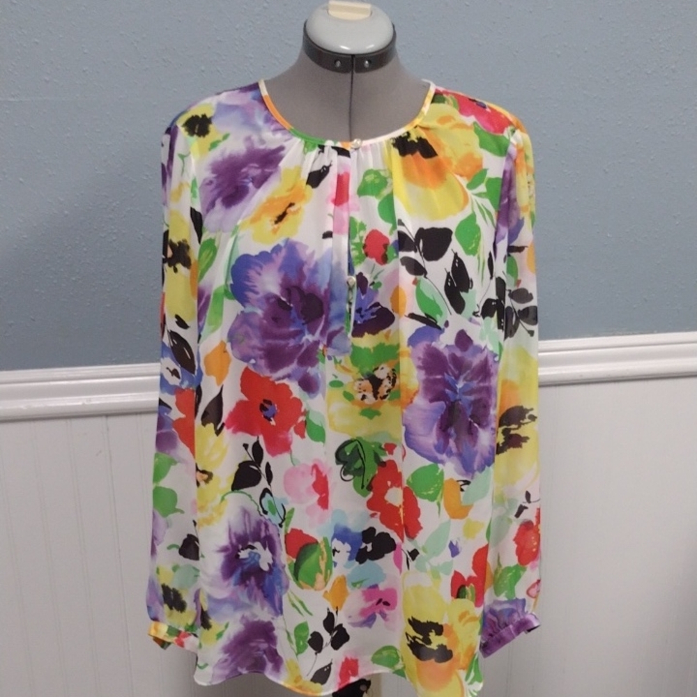Ralph Lauren Colorful Floral Blouse